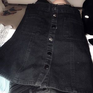 Denim black skirt